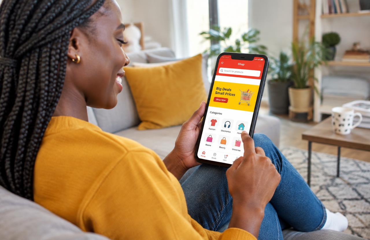 Cliente qui crée son compte CHYNAYA sur son téléphone